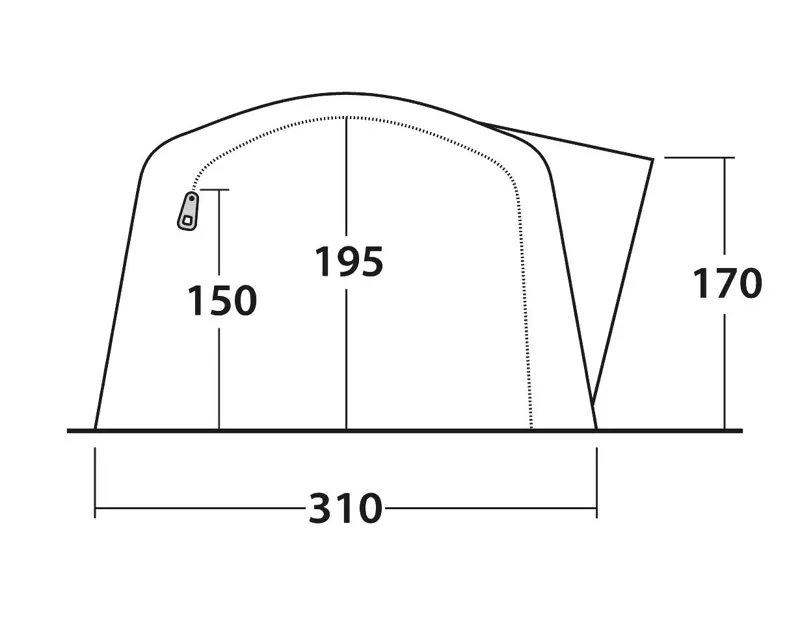 Outwell Rosedale 5PA Inflatable Tent - 2022 Model-5